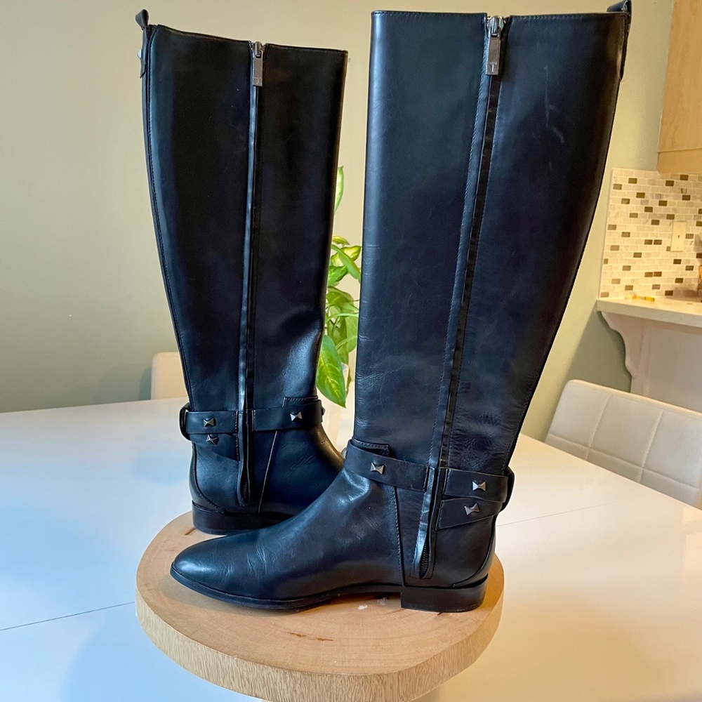 NEW Ted Baker London Plannia Women's Knee High Boots Black Leather / Size 37 - Picture 7 of 12